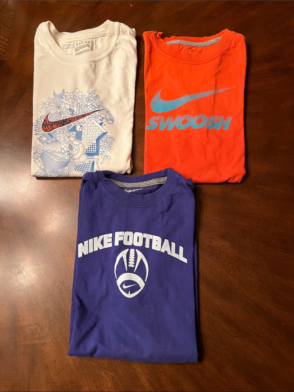 Nike Kids Short-Sleeve Graphic Tees - White, Orange, Purple